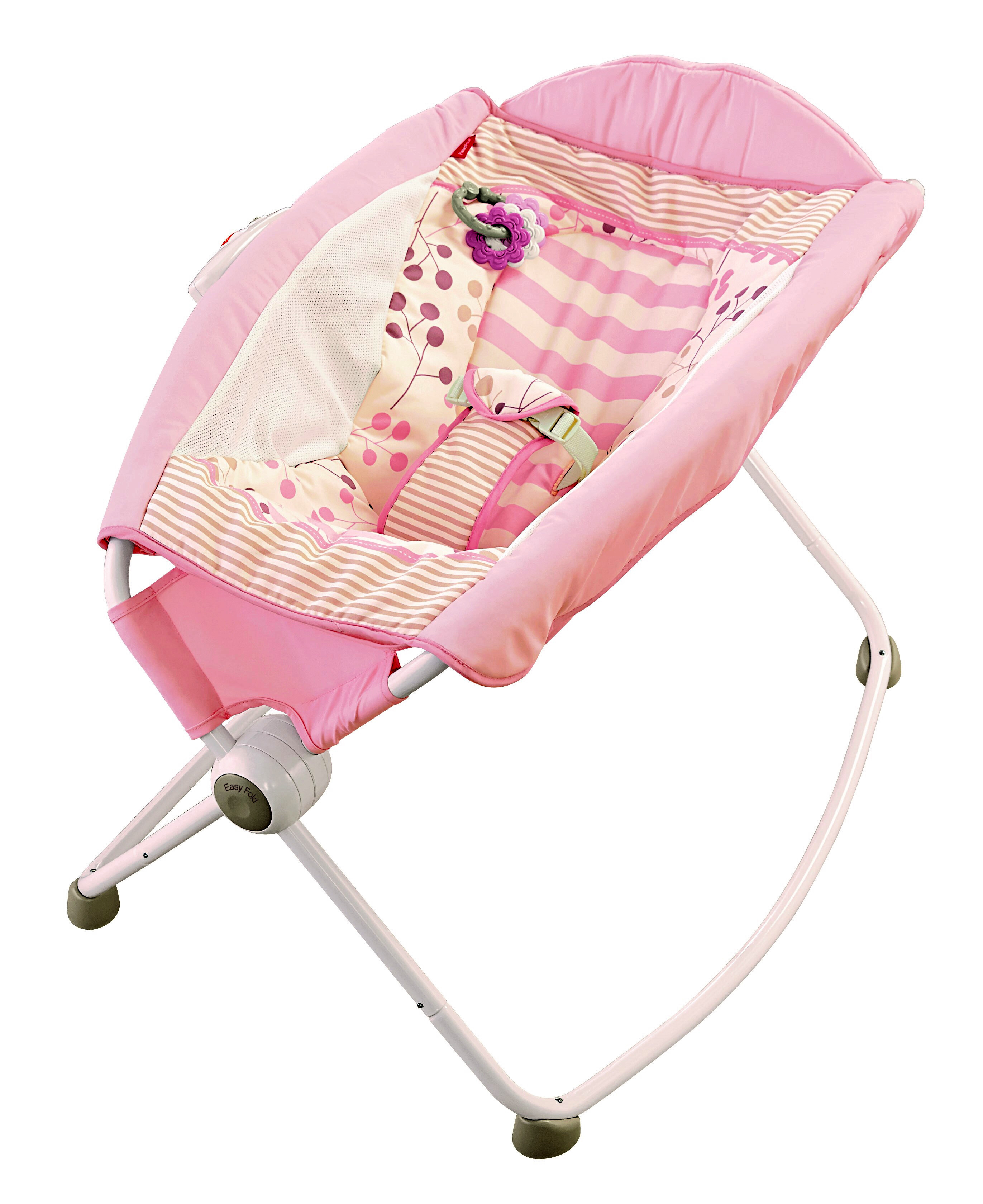 This undated photo provided by the U.S. Consumer Product Safety Commission shows the Fisher-Price Rock 'n Play Sleeper. Fisher-Price is recalling nearly 5 million infant sleepers after more than 30 babies rolled over in them and died since the product was introduced in 2009. The U.S. Consumer Product Safety Commission says that anyone who bought any models of the Fisher-Price Rock 'n Play sleeper should stop using it right away and contact Fisher-Price for a refund. The recall covers about 4.7 million of the sleepers, which cost between $40 and $149. (U.S. Consumer Product Safety Commission via AP)