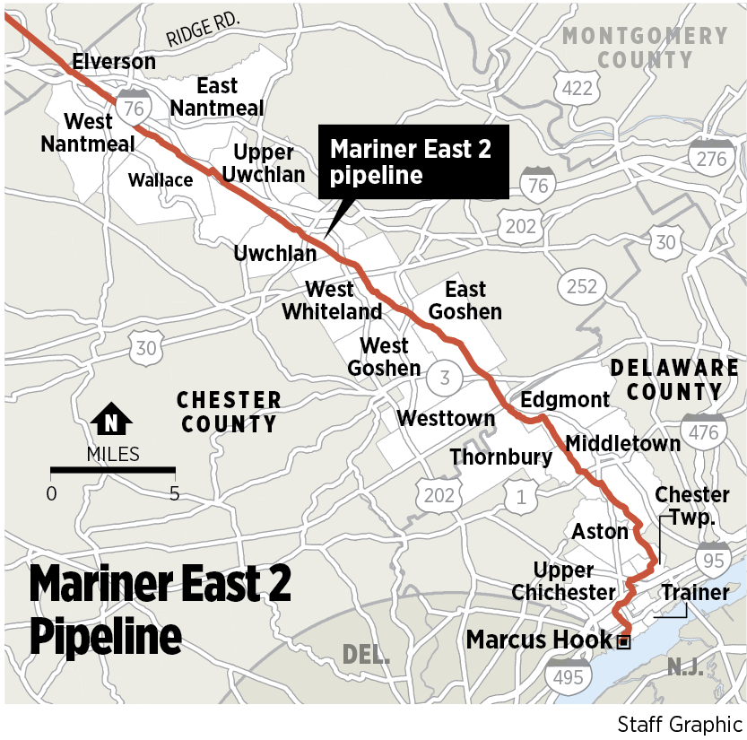 Mariner East 2x Map Pa. Approves $200,000 Fine And Orders 'Remaining Life' Study Of Leaky  89-Year-Old Sunoco Pipeline
